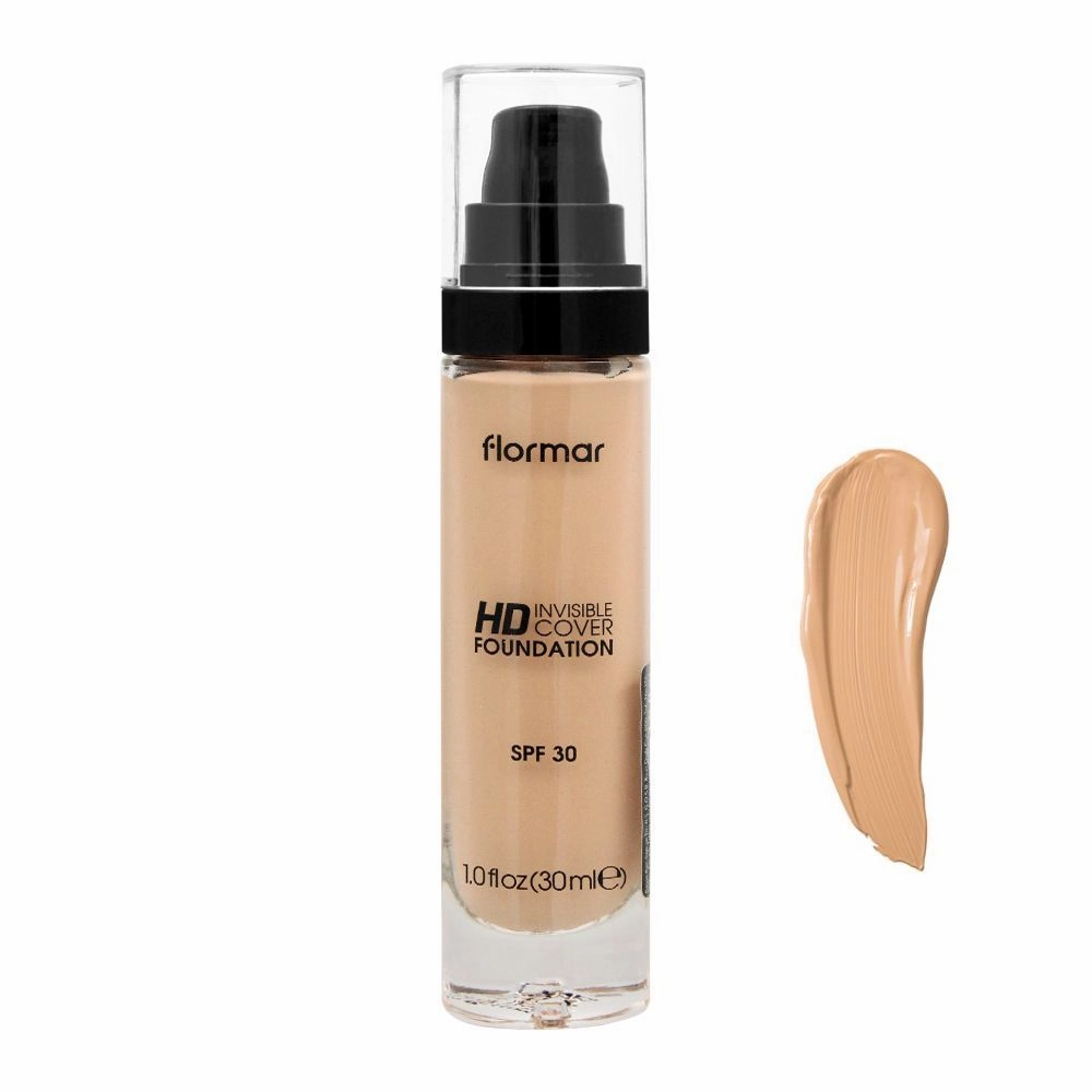 Flormar Invisible Coverage HD Foundation, 80 Soft Beige 30ml