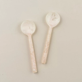 Flow Resin Salad Server - Peach Blush