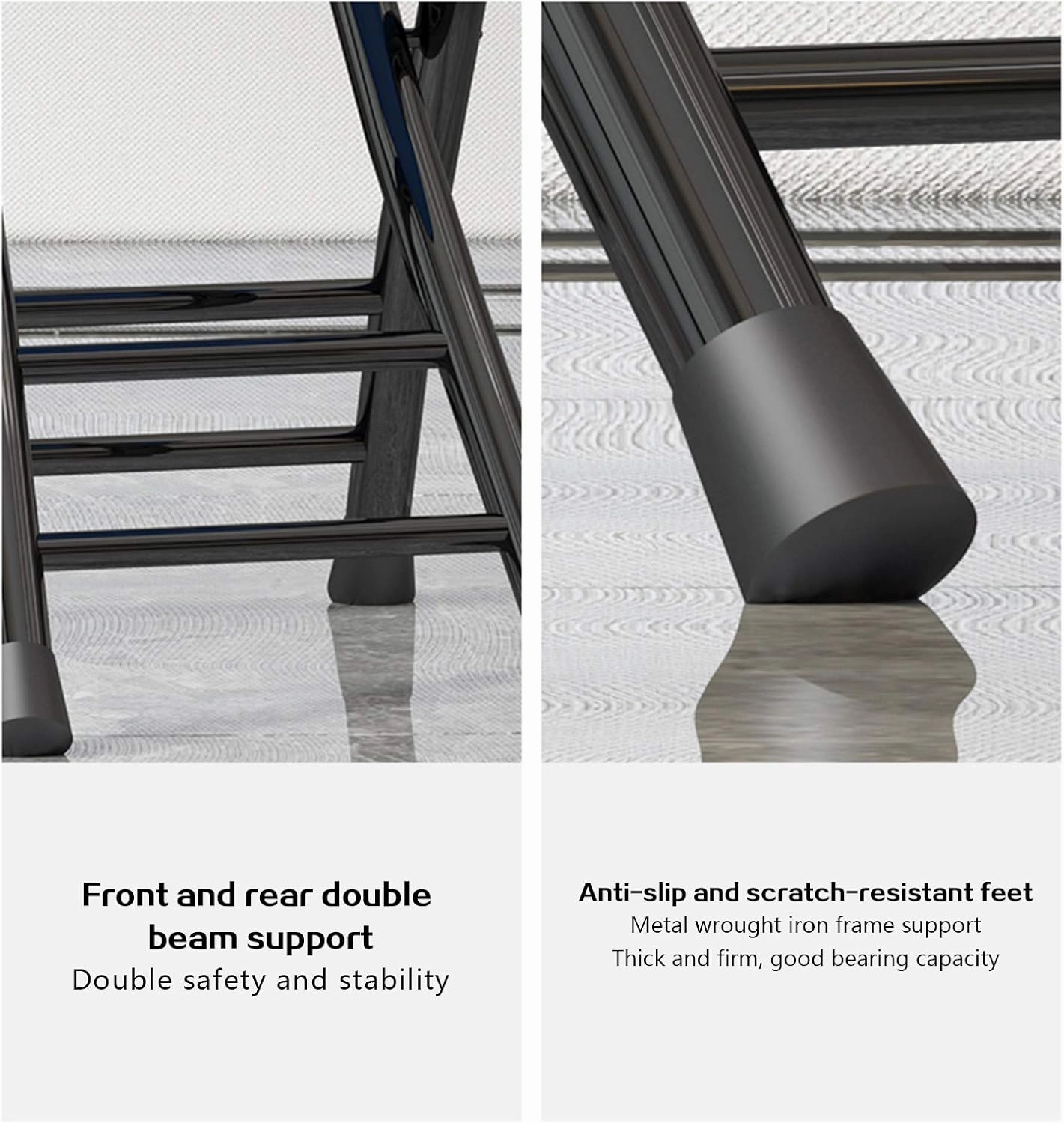Folding Chair Backrest Stool Household Small Bench Dining Chair High Stool Portable Stool Office Computer Chair Space Saving