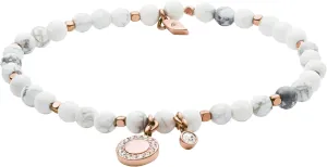 Fossil Women's Rose Gold-Tone Stainless Steel Chain or Beaded Bracelet for Women