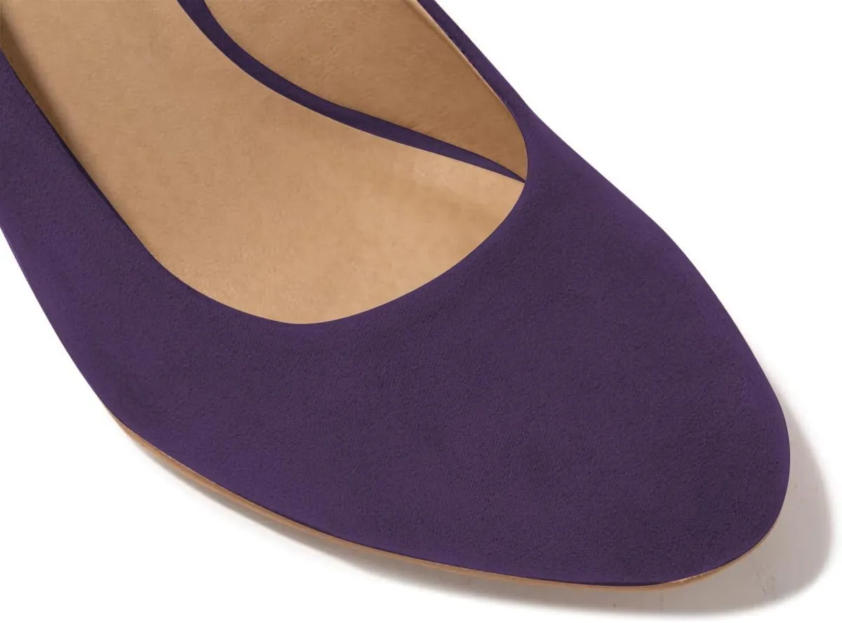 FOWT Women's Classic Wedge Pumps Basic Closed Almond Toe Thick High Heels Slip On Comfy Shoes Casual Dress Comfort Soft Walking Shoes, Nude US Size 4-16 M