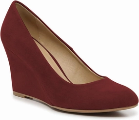 FOWT Women's Classic Wedge Pumps Basic Closed Almond Toe Thick High Heels Slip On Comfy Shoes Casual Dress Comfort Soft Walking Shoes, Nude US Size 4-16 M