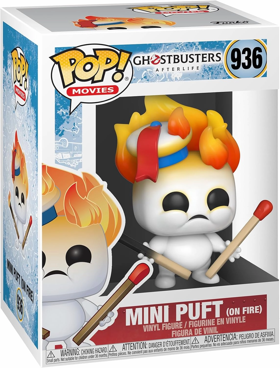 Funko POP Movies: Ghostbusters Afterlife - Mini Puft on Fire,Multicolor,Standard,48492