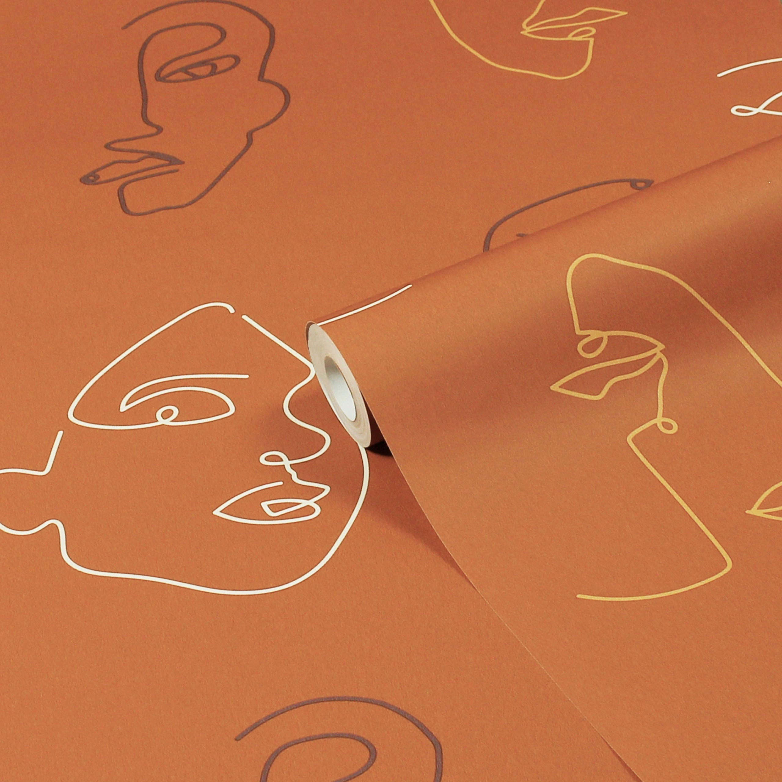 furn. Kindred Easy to apply Wallpaper Terracotta Coral