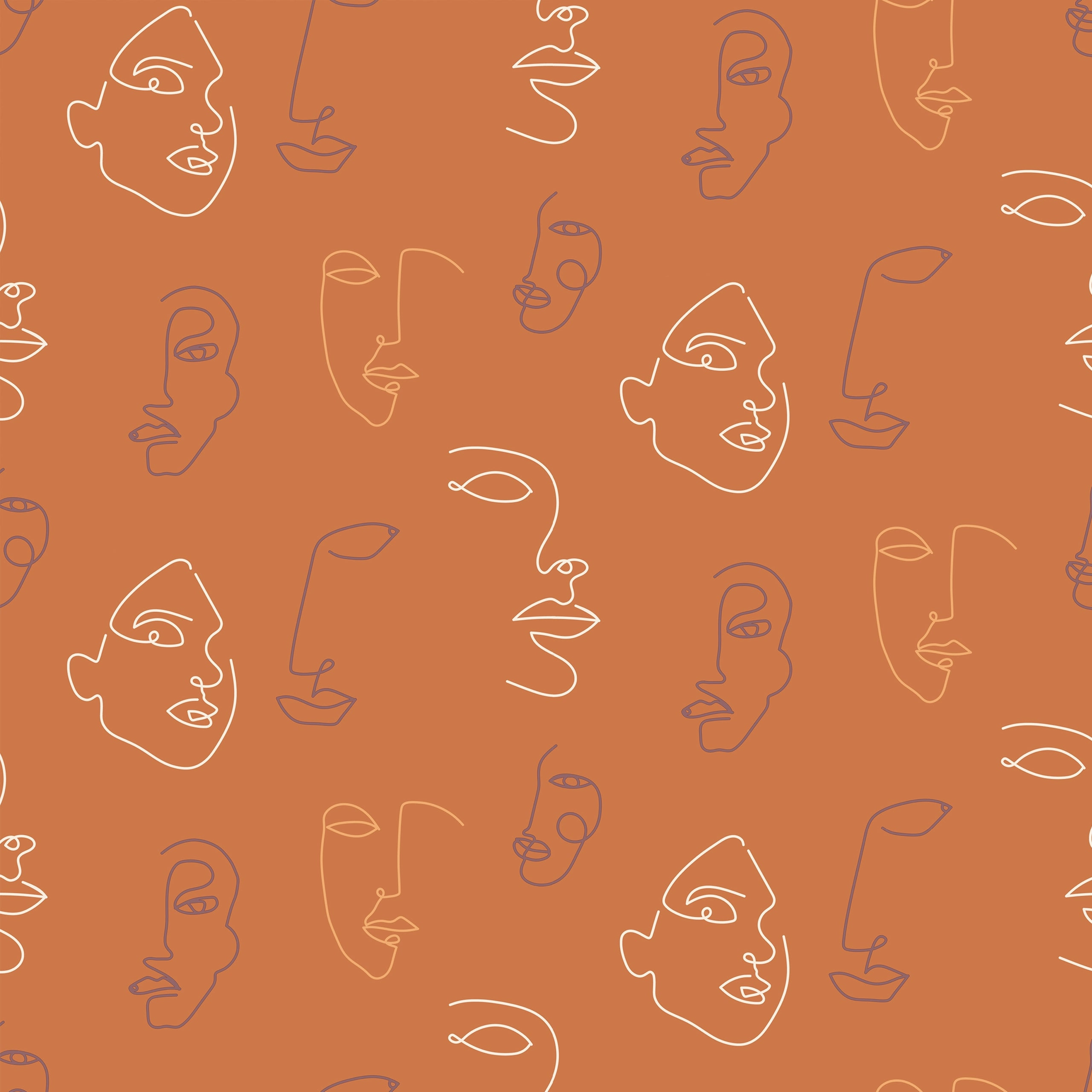furn. Kindred Easy to apply Wallpaper Terracotta Coral