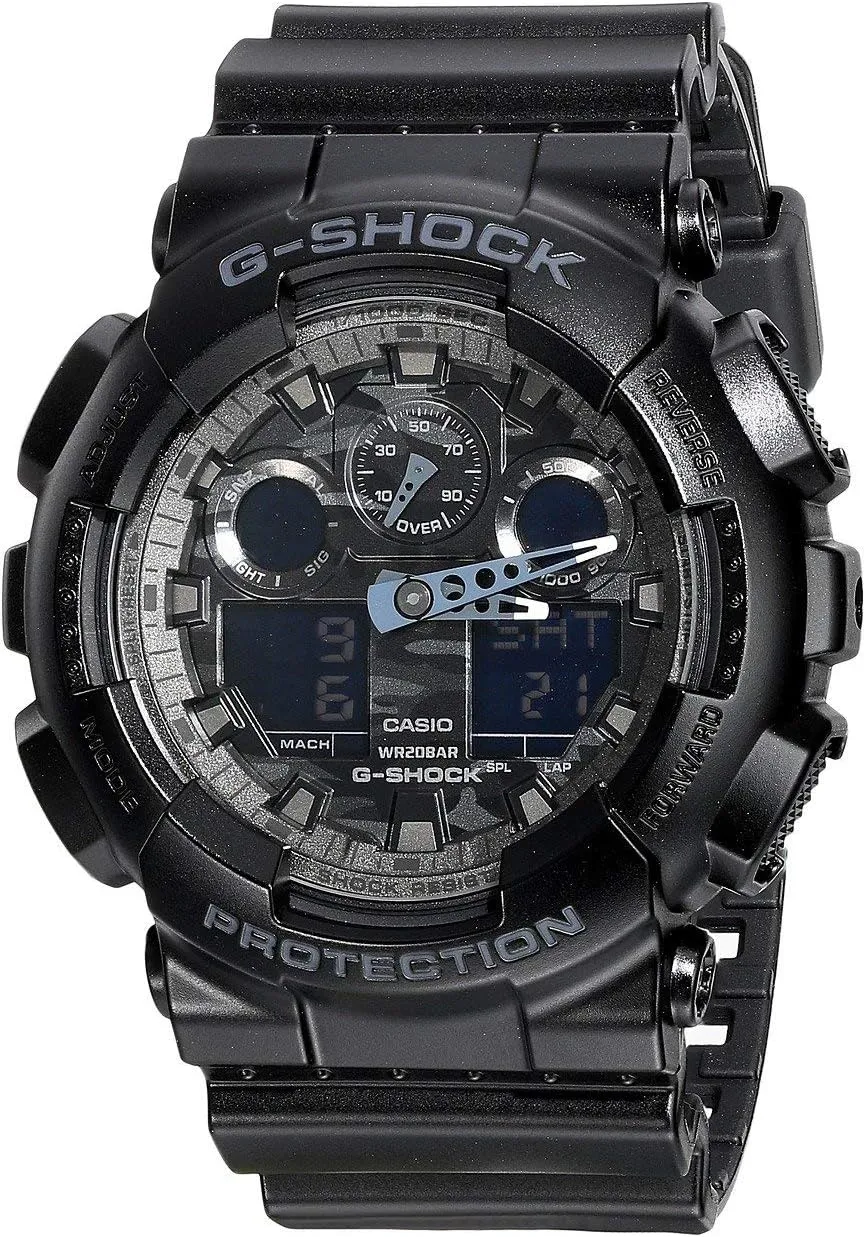 G-Shock GA-100CF-1ACR Black/Camo Dial One Size