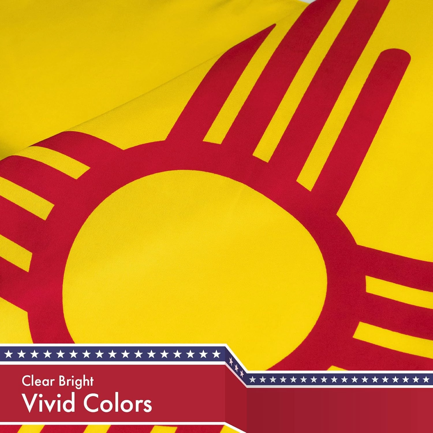 G128 New Mexico NM State Flag | 3x5 Ft | LiteWeave Pro Series Printed 150D Polyester | Indoor/Outdoor, Vibrant Colors, Brass Grommets, Thicker and More Durable Than 100D 75D Polyester