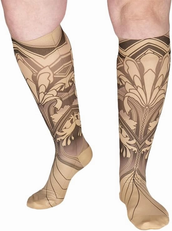 Gatsby Beige Medical Graduated Compression Sock Pair 20-30mmHg