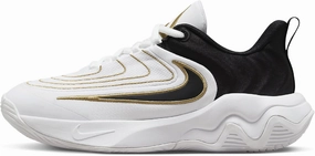 Giannis Immortality 4 Big Kids' Basketball Shoes (FZ6734-100, White/Metallic Gold/Black) Size 4.5