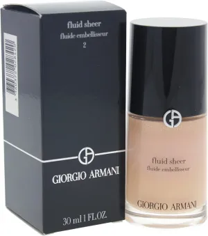 Giorgio Armani Fluid Sheer # 2 Shimmering Beige Complexion, 1.0 Ounce
