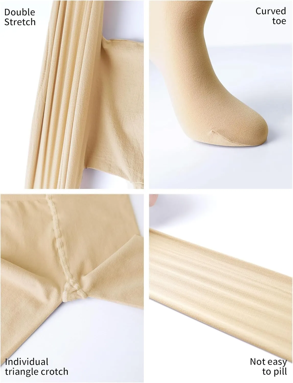 Girls Nude Thermal Set Tops & Footed Tights for Dance/Causal/Performance/Ballet/Sports
