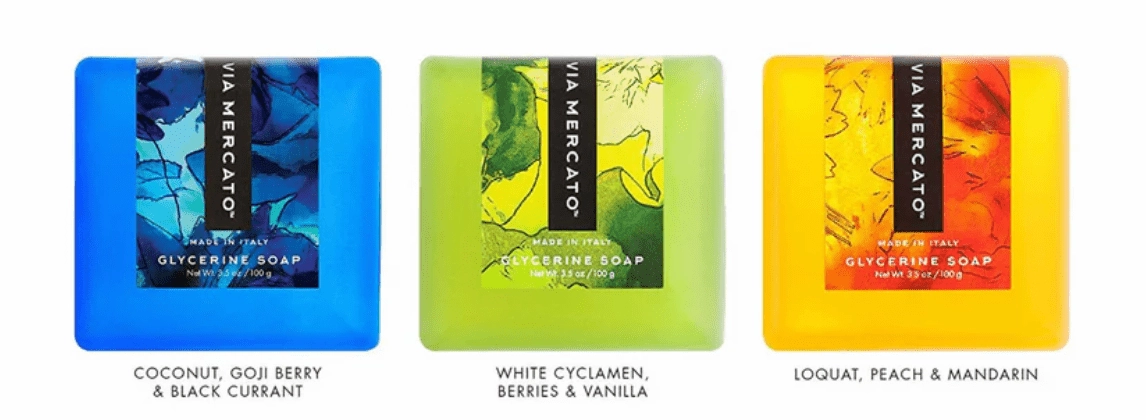 Glycerine Soap - Loquat, Peach & Mandarin (each sold seperately)