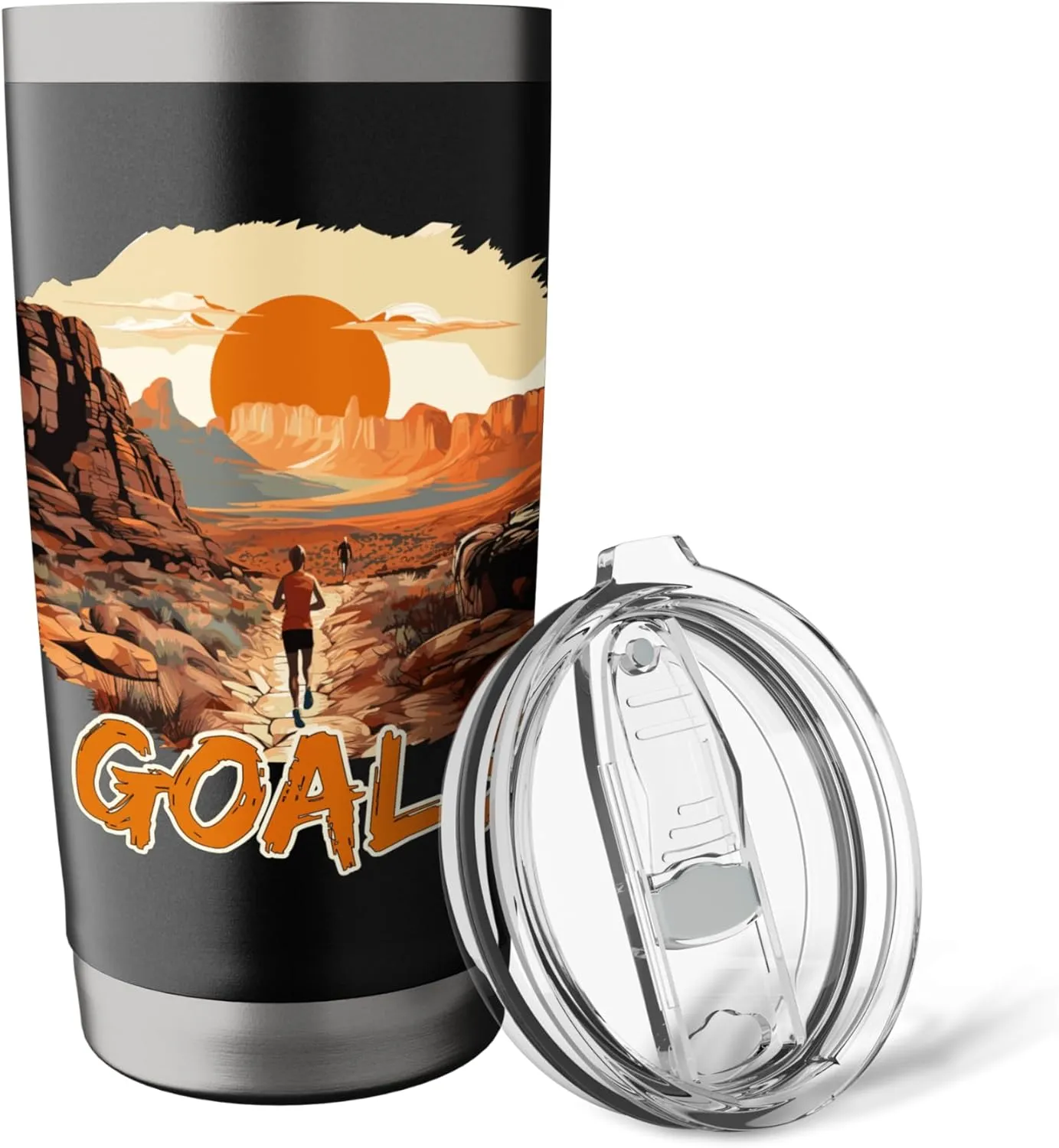 Goals Trail Running Desert Adventure Stainless Steel Insulated Tumbler