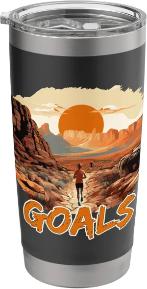 Goals Trail Running Desert Adventure Stainless Steel Insulated Tumbler