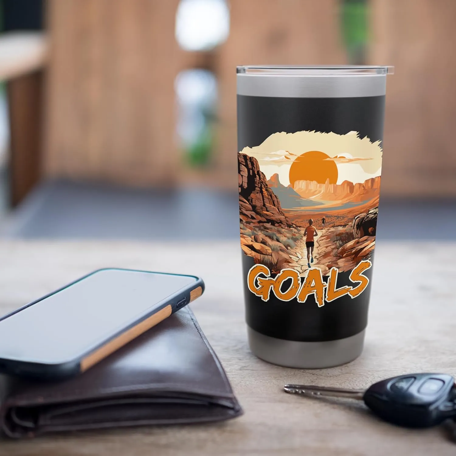 Goals Trail Running Desert Adventure Stainless Steel Insulated Tumbler