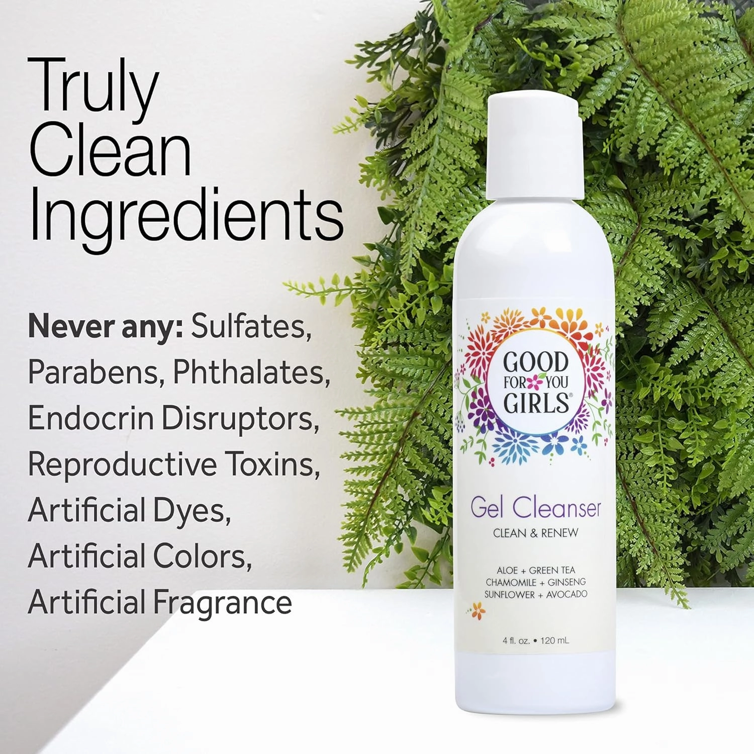 Good For You Girls Gel Facial Cleanser, Natural Aloe, Chamomile, Green Tea, Ginseng, Vitamin E, pH Balanced, Vegan, Gluten-Free, Kids, Pre teens & Teens, Made in the USA | Pack of 2 (4 Fl oz ea.)
