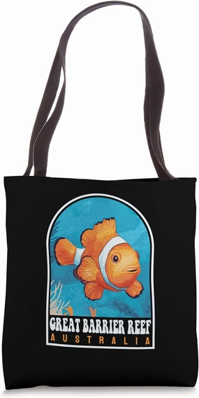 Great Barrier Reef Australia Clownfish Retro Travel Tote Bag