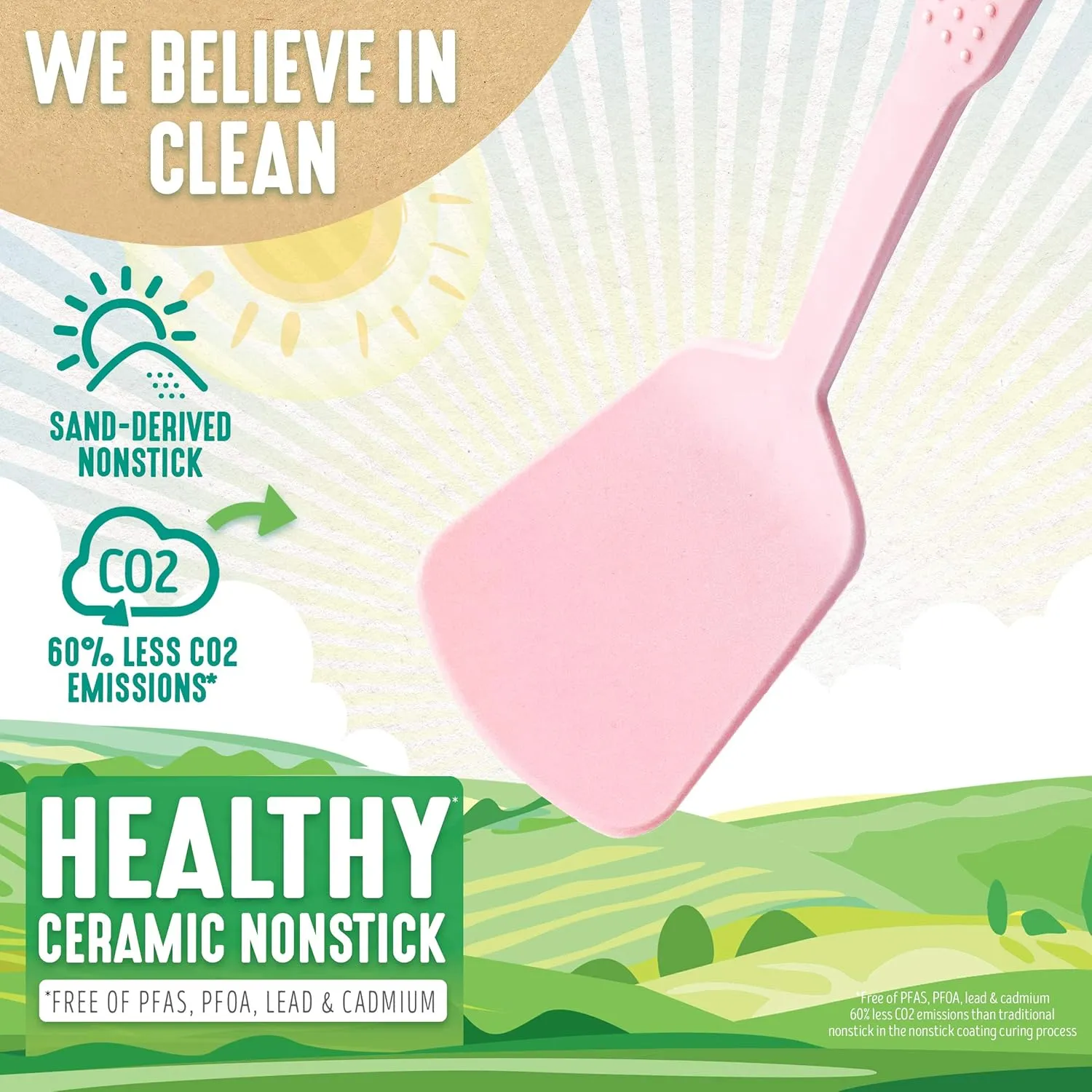 GreenLife Cooking Tools and Utensils, 7 Piece Nylon Set including Spatulas Turner Spoons and Tongs, Heat Resistant Spatula and Spoons, BPA-Free, Pink