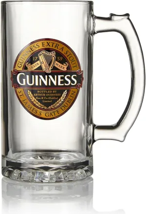 Guinness Classic Red Collection Glass Tankard
