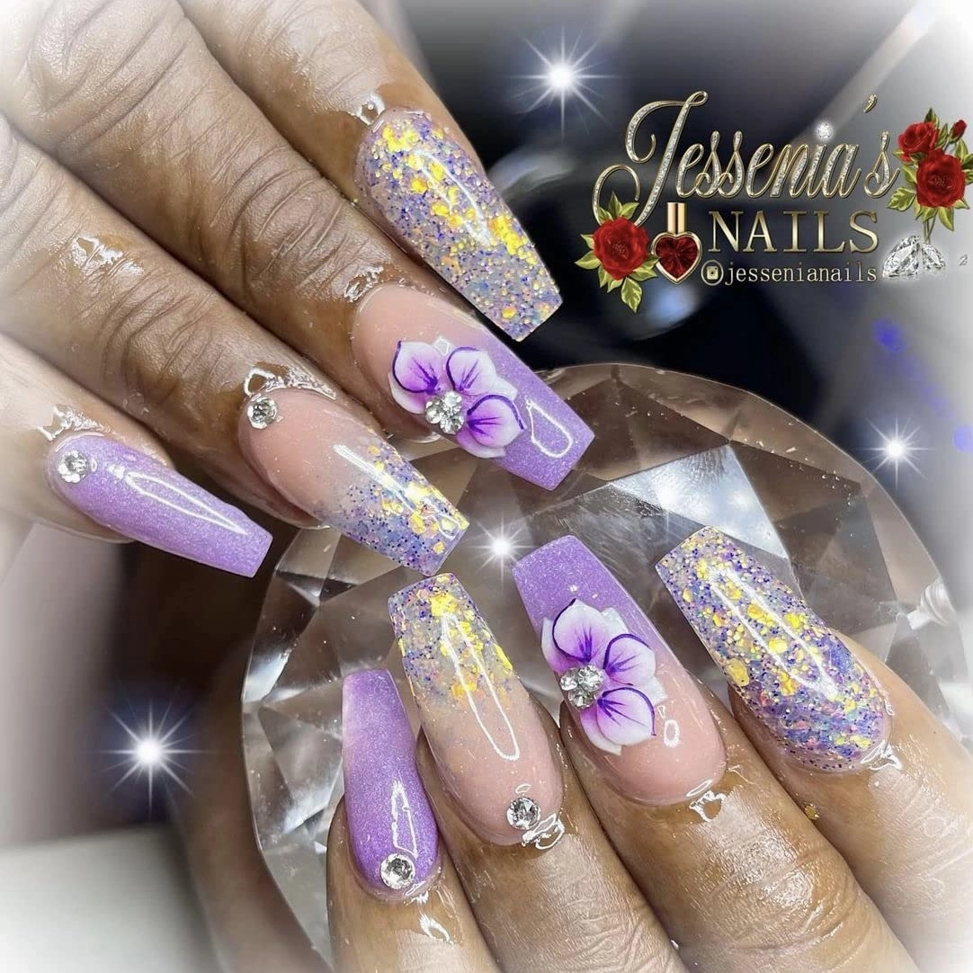 HaFLoNa- Set 24Pcs 3D Sweetheart - Enhance Your Artistic Projects with 3D Acrylic Flowers Handmade For Nail - Short & Medium Size | Exquisite Floral Accents for Crafts and Designs (3D Sweetheart)