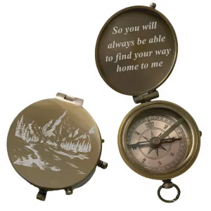 Hiking Gift Engraved Compass, Personalized Corporate Gift Compass, Custom Engraved Working Compass, Anniversary Gift Engraved Compass For Nature Lover, Retirement Gift Engraved Vintage Compass