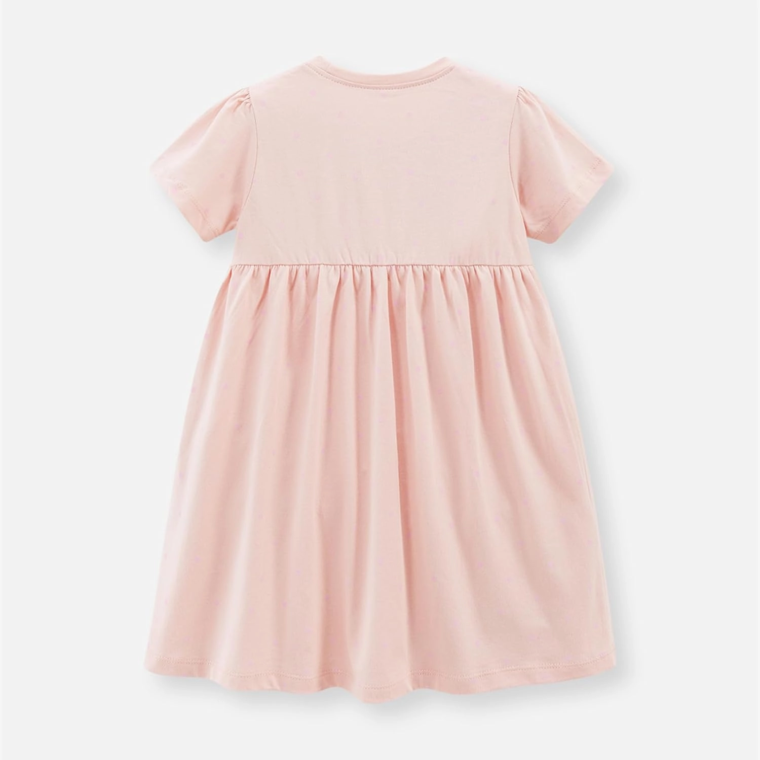 HILEELANG Toddler Girl Short Sleeve Dress Cotton Casual Spring Summer Easter Applique Playwear Dresse Size 2-8 Yeras