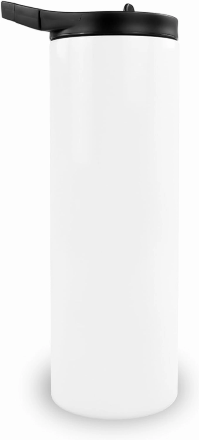 Hogg 20 oz Sublimation Tumblers Duo (25 Units) - Comes with 2 Lids, Sublimation Blanks, Bulk Tumblers with Lids and Straws, 20oz Skinny, Blank Cups