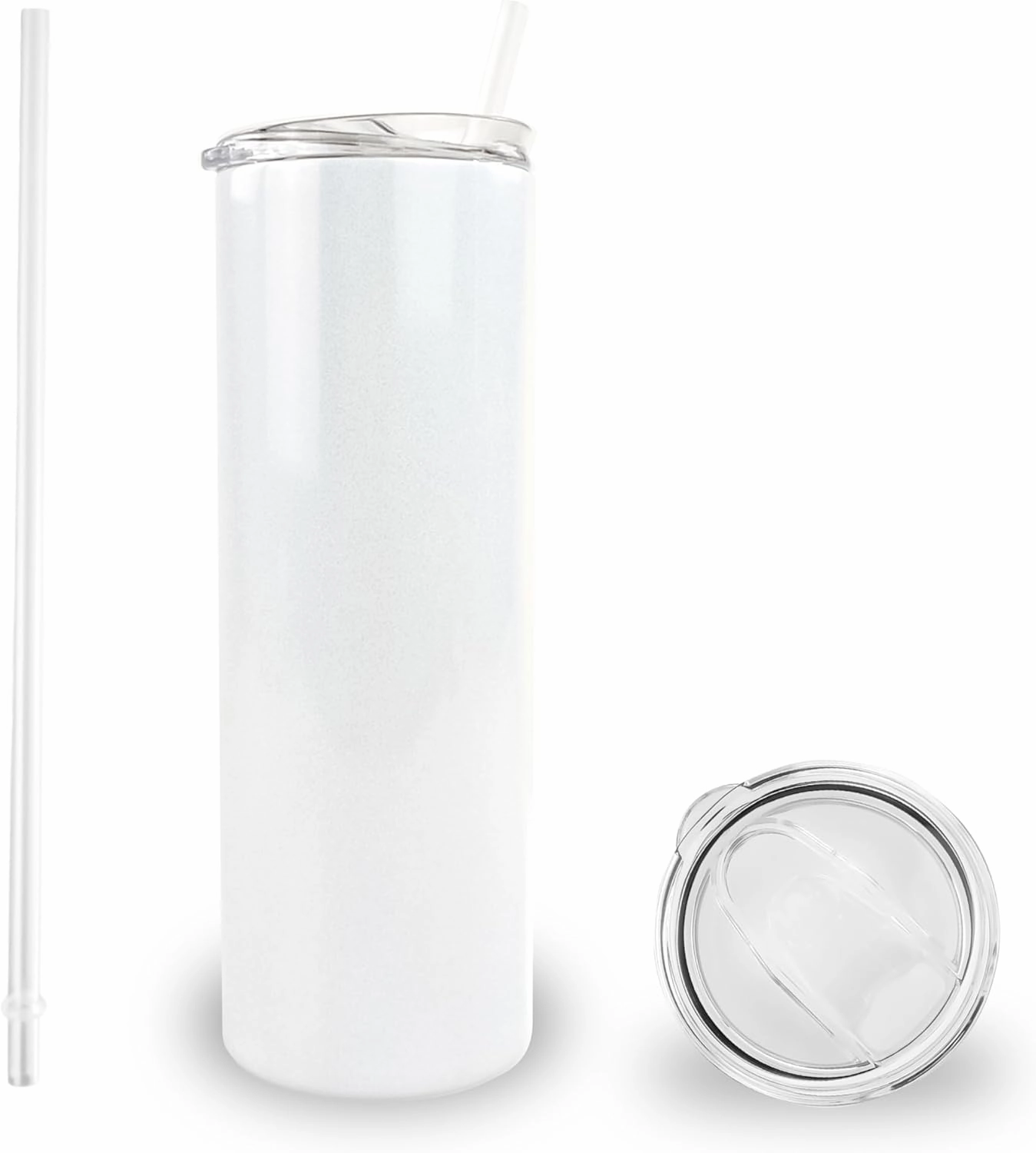 Hogg 20 oz Sublimation Tumblers Holographic (24 Units) - Shimmer Coating, Sublimation Blanks, Bulk Tumblers with Lids and Straws, 20oz Skinny, Blank Cups