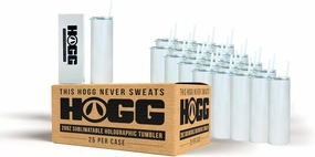 Hogg 20 oz Sublimation Tumblers Holographic (24 Units) - Shimmer Coating, Sublimation Blanks, Bulk Tumblers with Lids and Straws, 20oz Skinny, Blank Cups