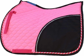 Horse English All-Purpose Contoured Quilted Cotton Saddle Pad Pink 72F04