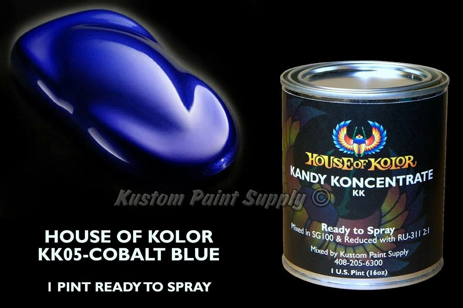 House of Kolor Cobalt Blue Kandy KK05 1 Pint Can Ready To Spray