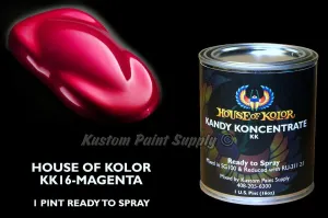 House of Kolor Magenta Kandy KK16 1 Pint Can Ready To Spray