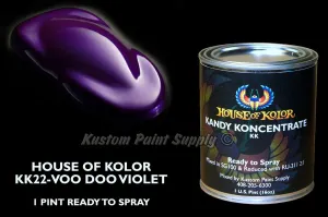 House of Kolor Voo Doo Violet Kandy KK22 1 Pint Can Ready To Spray