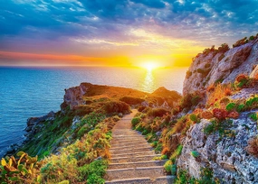 HUADADA Jigsaw Puzzles for Adults 1000 Pieces, Cape Milazzo Interlock Perfectly Letter on Back No Dust, Home Decor Birthday Party Toy for Men Women Elders Seniors (27.5"x19.6"), 1:1 Poster