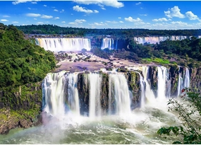 HUADADA Jigsaw Puzzles for Adults 1000 Pieces, Iguazu Waterfalls Interlock Perfectly Letter on Back No Dust, Home Decor Birthday Party Gift Toy for Men Women Seniors (27.5"x19.6"), 1:1 Poster