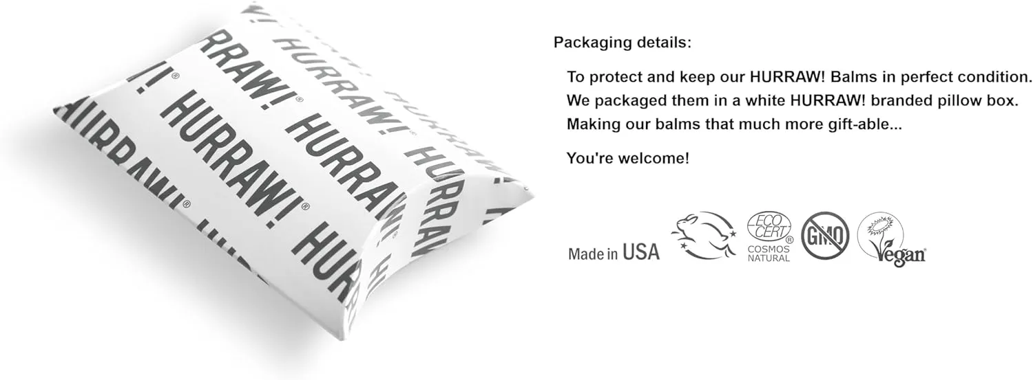 Hurraw! Coconut, Earl Grey, Mint Lip Balms, 3 Pack Bundle: Organic, Certified Vegan, Cruelty and Gluten Free. Non-GMO, 100% Natural Ingredients. Bee, Shea, Soy and Palm Free. Made in USA