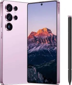 I25 Ultra Smartphone 8 256GB 6.99" FHD  Display | Snapdragon 8 Gen 3 | Android 14 | 7000mAh Battery,Android 14 with Stylus Pen & Dual Unlock/Face/Fingerprint (Pink)