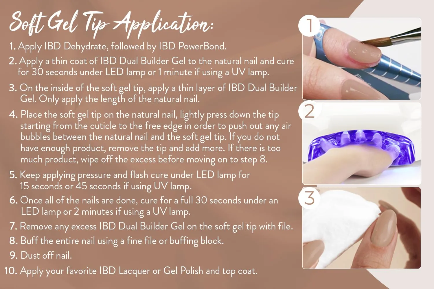IBD Dual Builder Gel, Soft Gel and Adhesive, UV/Led Curable, Cool Nude 0.5 oz