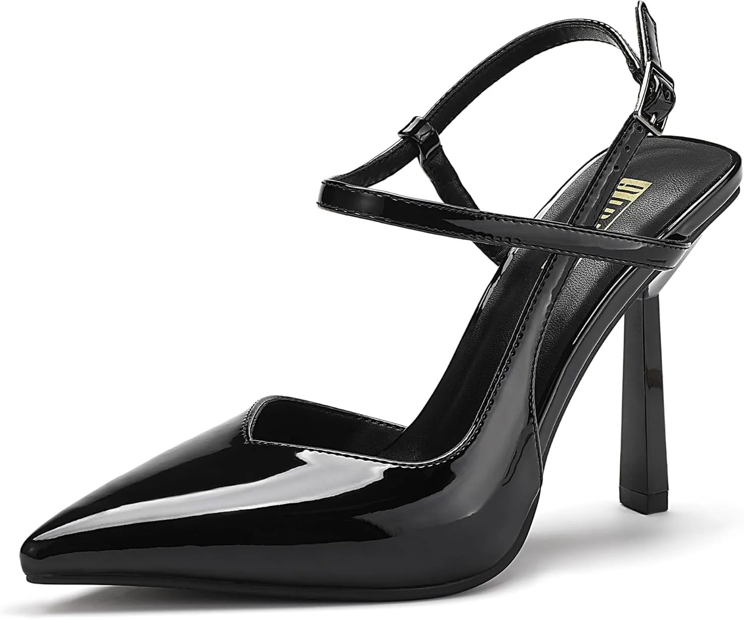 IDIFU IN4 Slingback Heels for Women Stiletto High Pumps Pointed Closed Toe Strappy Sexy Heels Women's Dress Shoes for Bride Wedding Prom Night Dressy Comfortable Ankle Strap Pumps
