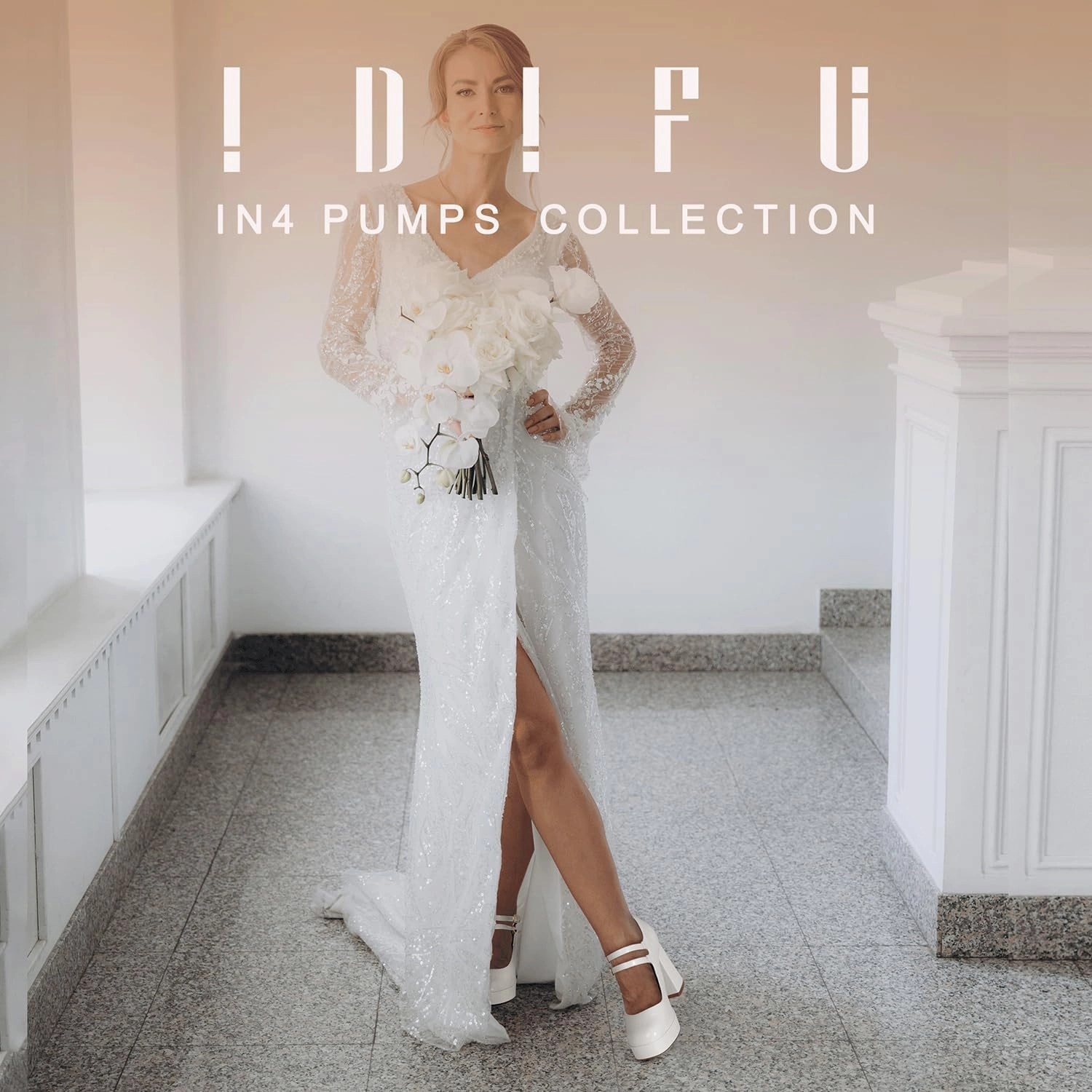 IDIFU IN4 Mary Jane Shoes Platform Chunky High Heels Closed Toe Dress Shoes for Women Wedding Work Business Homecoming Party Shoes Comfortable Casual Dressy Square Toe Heels Pumps