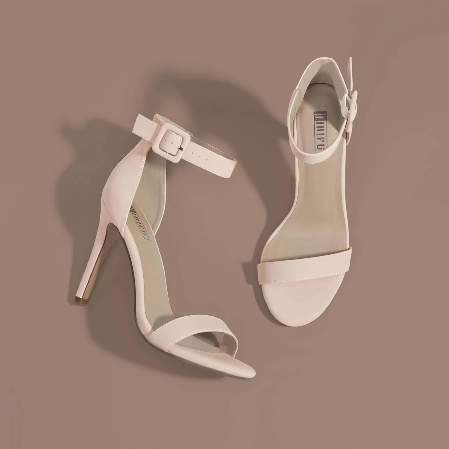 IDIFU Women's High Heels for Women Dressy Stiletto Heels Open Toe Heels Ankle Strap Heeled Sandals for Women on Wedding Party Homecoming