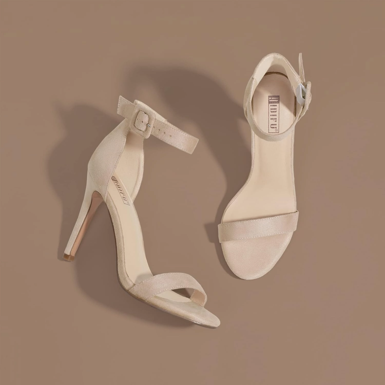 IDIFU Women's High Heels for Women Dressy Stiletto Heels Open Toe Heels Ankle Strap Heeled Sandals for Women on Wedding Party Homecoming