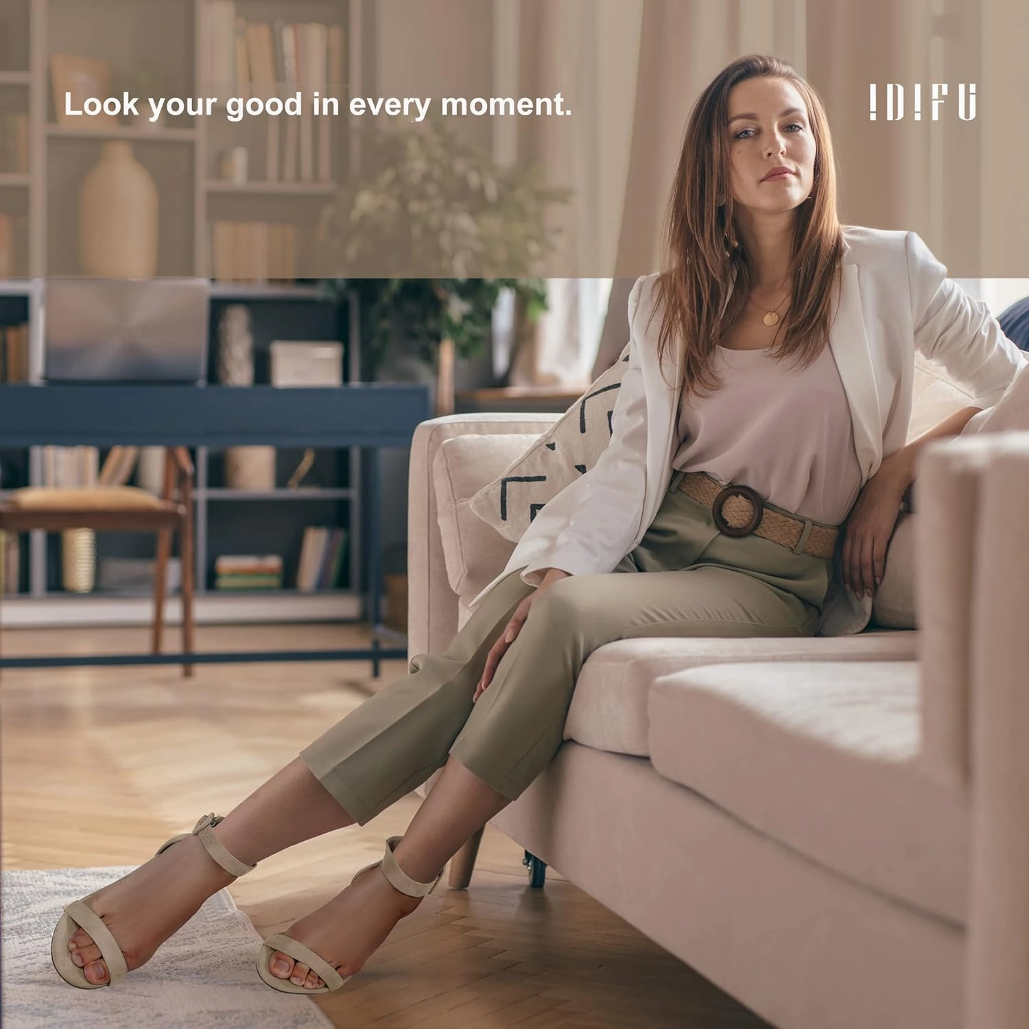 IDIFU Women's High Heels for Women Dressy Stiletto Heels Open Toe Heels Ankle Strap Heeled Sandals for Women on Wedding Party Homecoming