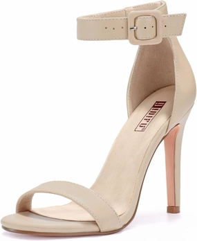 IDIFU Women's High Heels for Women Dressy Stiletto Heels Open Toe Heels Ankle Strap Heeled Sandals for Women on Wedding Party Homecoming
