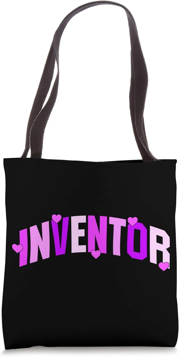 Inventor Heart Pink Creative Spirit Design Tote Bag