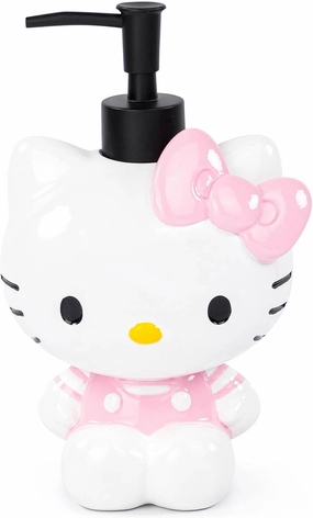 Jay Franco Hello Kitty Soap Dispenser - Pink & White Bathroom Accessory - Resin Lotion Pump