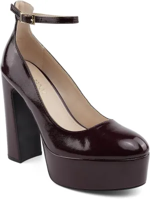 JENN ARDOR Women's Chunky Platform High Heels Closed Toe Block Pumps Ankle Strap Dress Wedding Party Pumps