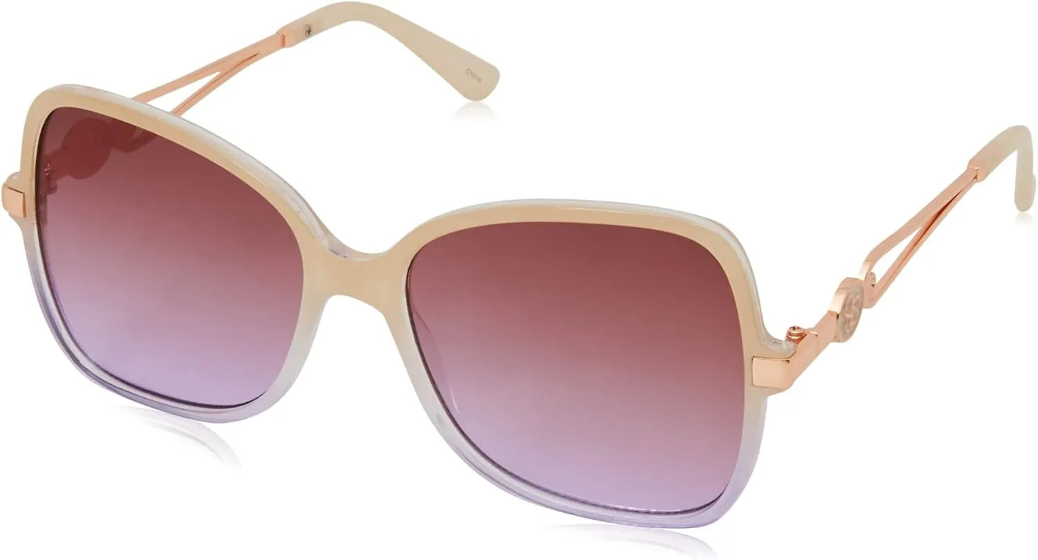 Jessica Simpson Women's J5234 Oversized Retro Butterfly Sunglasses