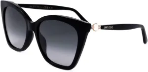 JIMMY CHOO RUA/G/S Black Silver/Dark Grey Shaded 56/18/145 women Sunglasses