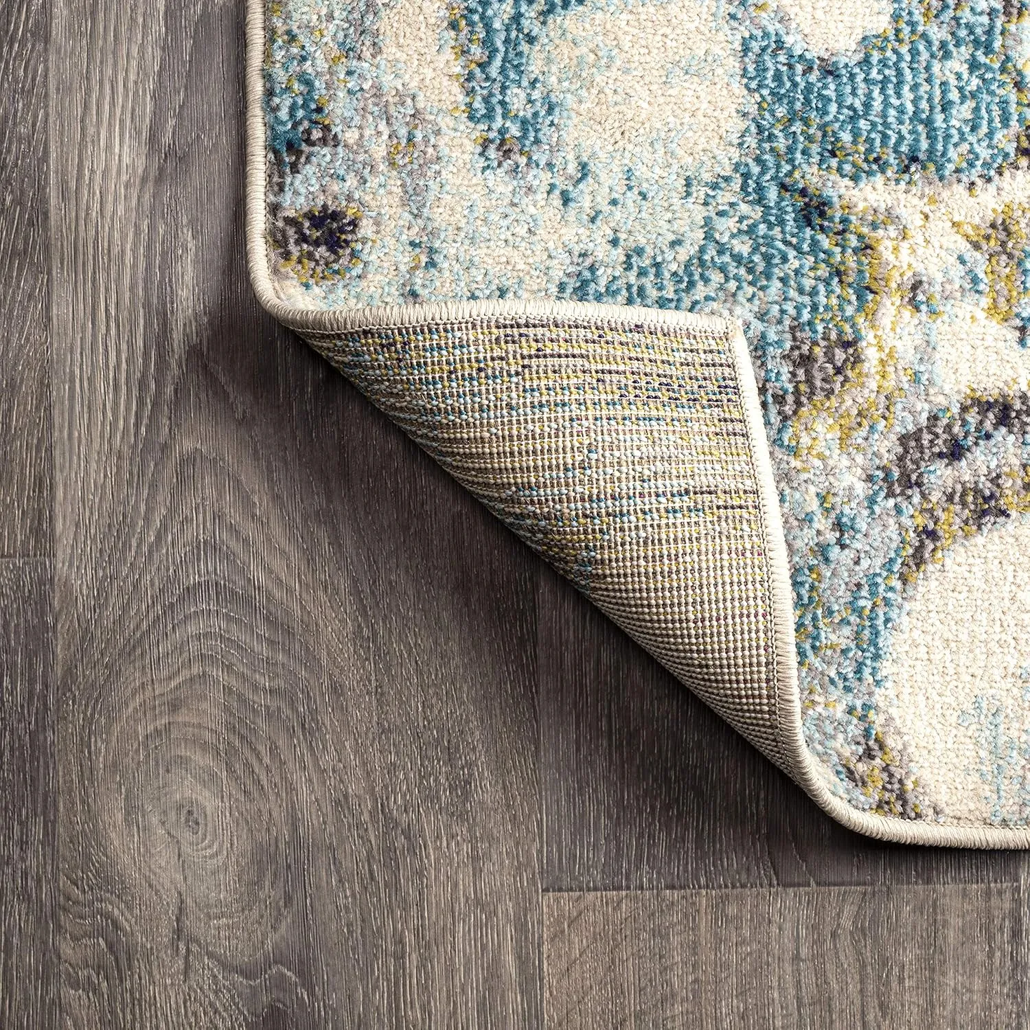 JONATHAN Y CTP113B-28 Pebble Marbled Abstract Indoor Runner Rug Bohemian Easy-Cleaning High Traffic Bedroom Kitchen Living Room Non Shedding, 2 X 8, Blue